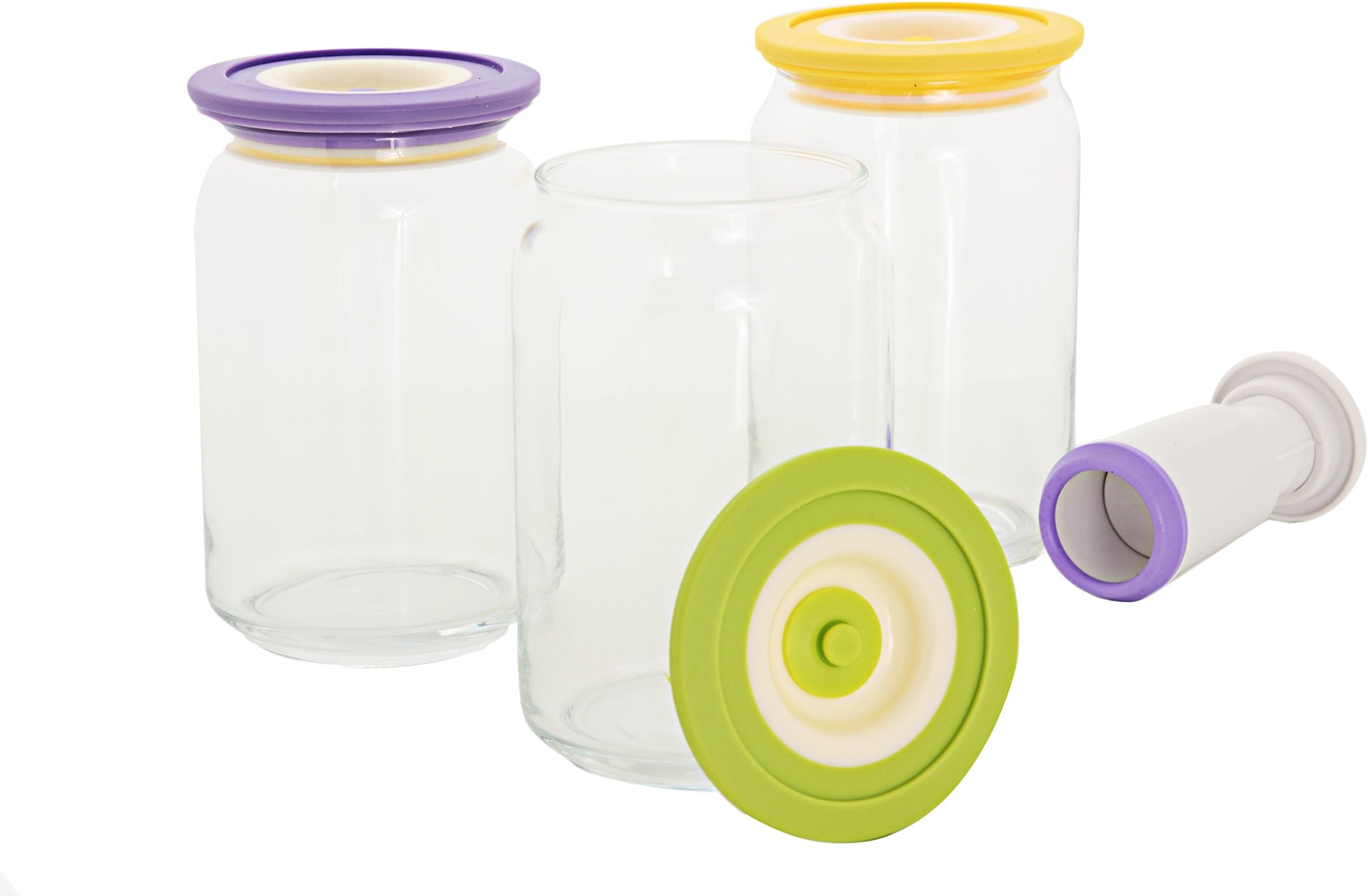 CO220 721 A Vacuum 3 Colors Glass bocau 9 x 9 x 15 cm Pack of 3