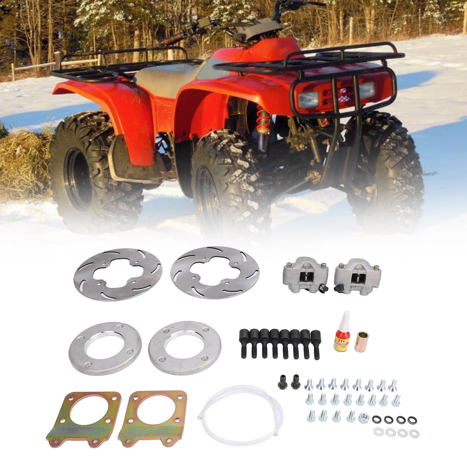 Kit de Roue de Conversion de Frein à Disque Avant, Kit de Conversion de Frein à Disque Avant pour VTT amélioré, compatibilité de Couple de Freinage Accrue pour 450