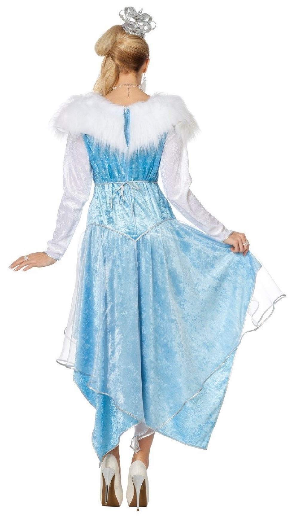 W4402-40 blau-weiß Damen Rokoko Kostüm Schneekönigin Eisprinzessin Gr.40
