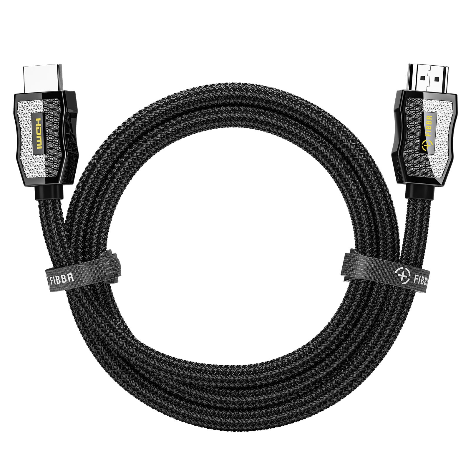 FIBBR 96Gbps HDMI 2.2 Kabel 3M, 16K@60Hz / 12K@120Hz Ultra High Speed HDMI Kupferkabel Kompatibel mit HDMI 2.1/2.0/1.4, Dolby Sound, Dynamic HDR, eRAC, für PS5, Xbox, RTX 5090, RX 9070, HD-TV