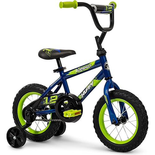 Huffy Upshot 12/16/20 Inch Boys' Bike for Kids, Ages 3+ Years Old, Multiple Color Options, Removable Training Wheels (12" and 16" Only), BMX Design, Designed for Growth, Durable, Easy Assembly
