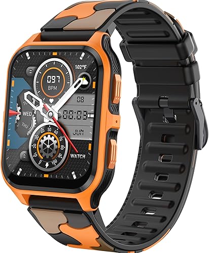 Naudug Reloj inteligente (respuestahacer llamadas) para hombres y mujeres, pantalla táctil de 1.83 pulgadas, rastreador de actividad física con