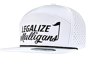 Amusing Golf Headwear: Flat-Billed Snapback with Adjustable Rope