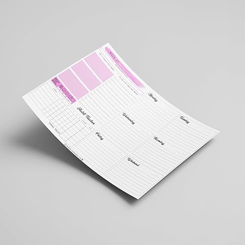 Miniatura 4 de Agenda semanal con tapa (magnética) para todo el año, 50 hojas sin fecha para horario diario, listas de tareas, seguimiento de hábitos,