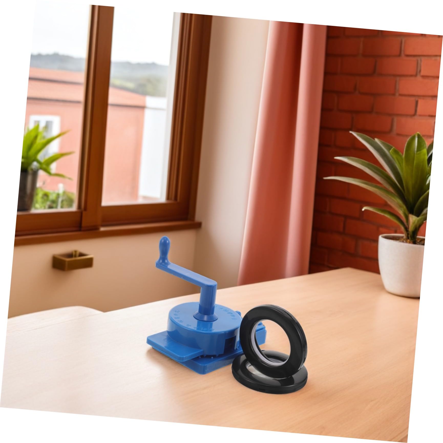 TOYANDONA Gardinenring Satz aus Kunststoff Schwarz Rund mit 50 Vorhangringen und Rotations Lochstanzer für Badezimmer und Arbeitszimmer