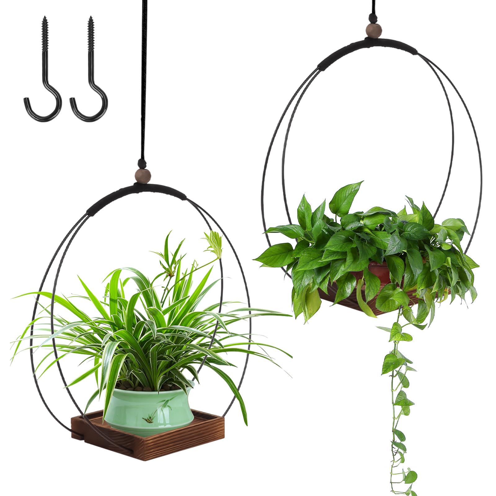 Amazon.co.jp: ハンギングプラントポット 植木鉢 2個セット ハンギング