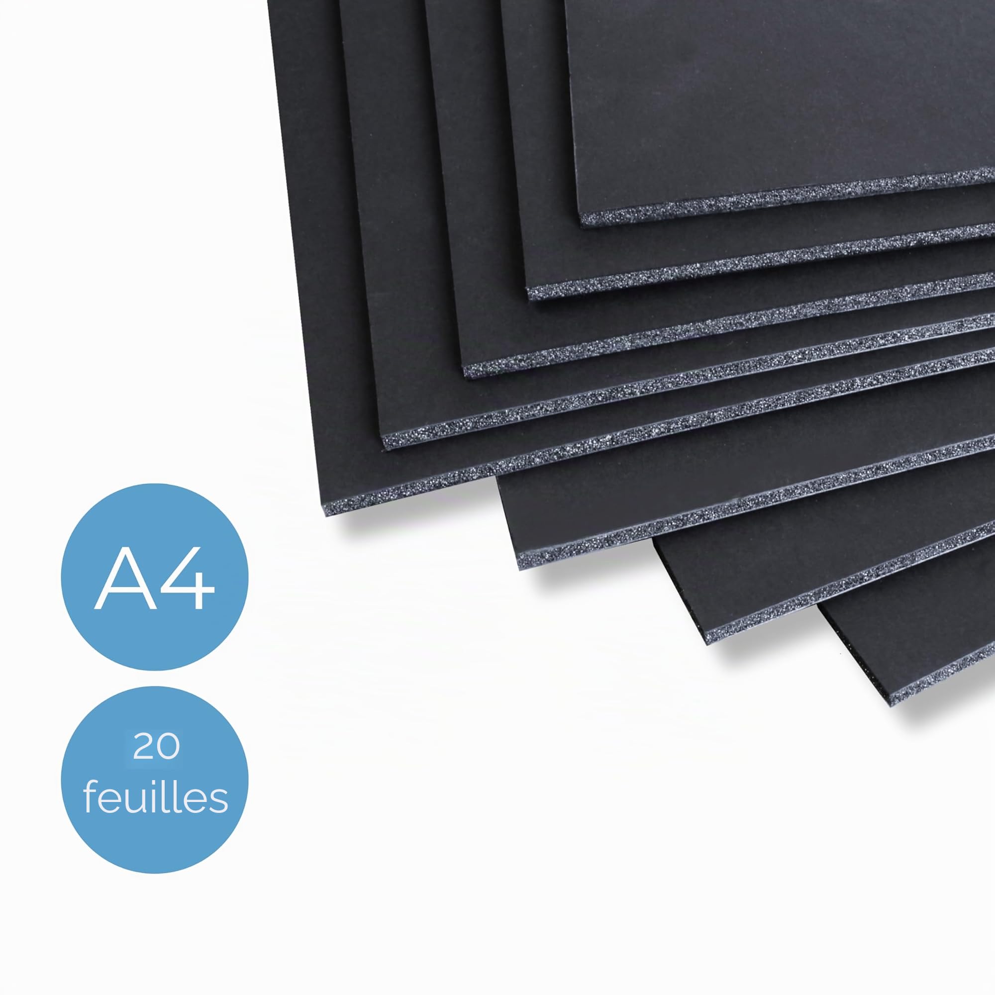 Cathedral Lot de 20 planches de mousse Noir A4