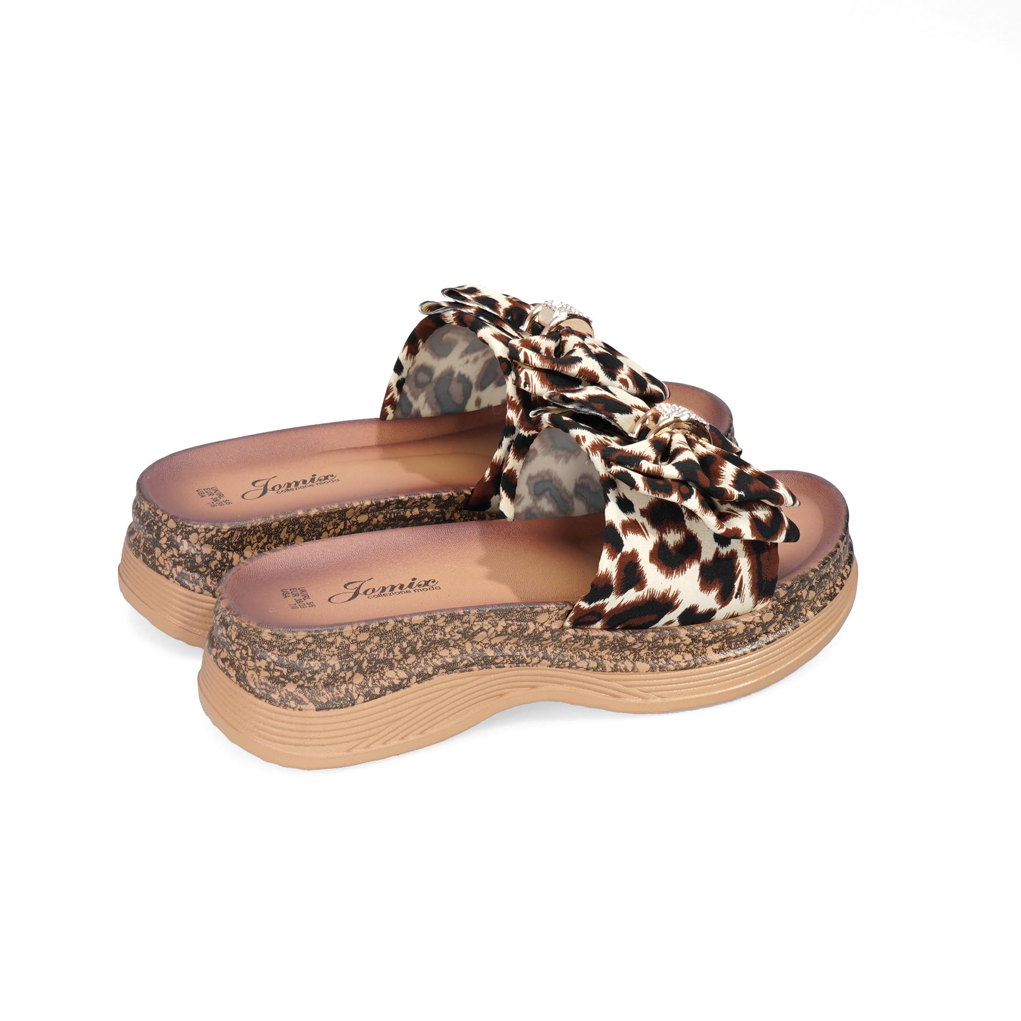 JOMIX Sandales Femme été à Plateforme Claquette de Piscine à Nœud Décoratif Chaussures de Plage à Semelle Antidérapante Confortables