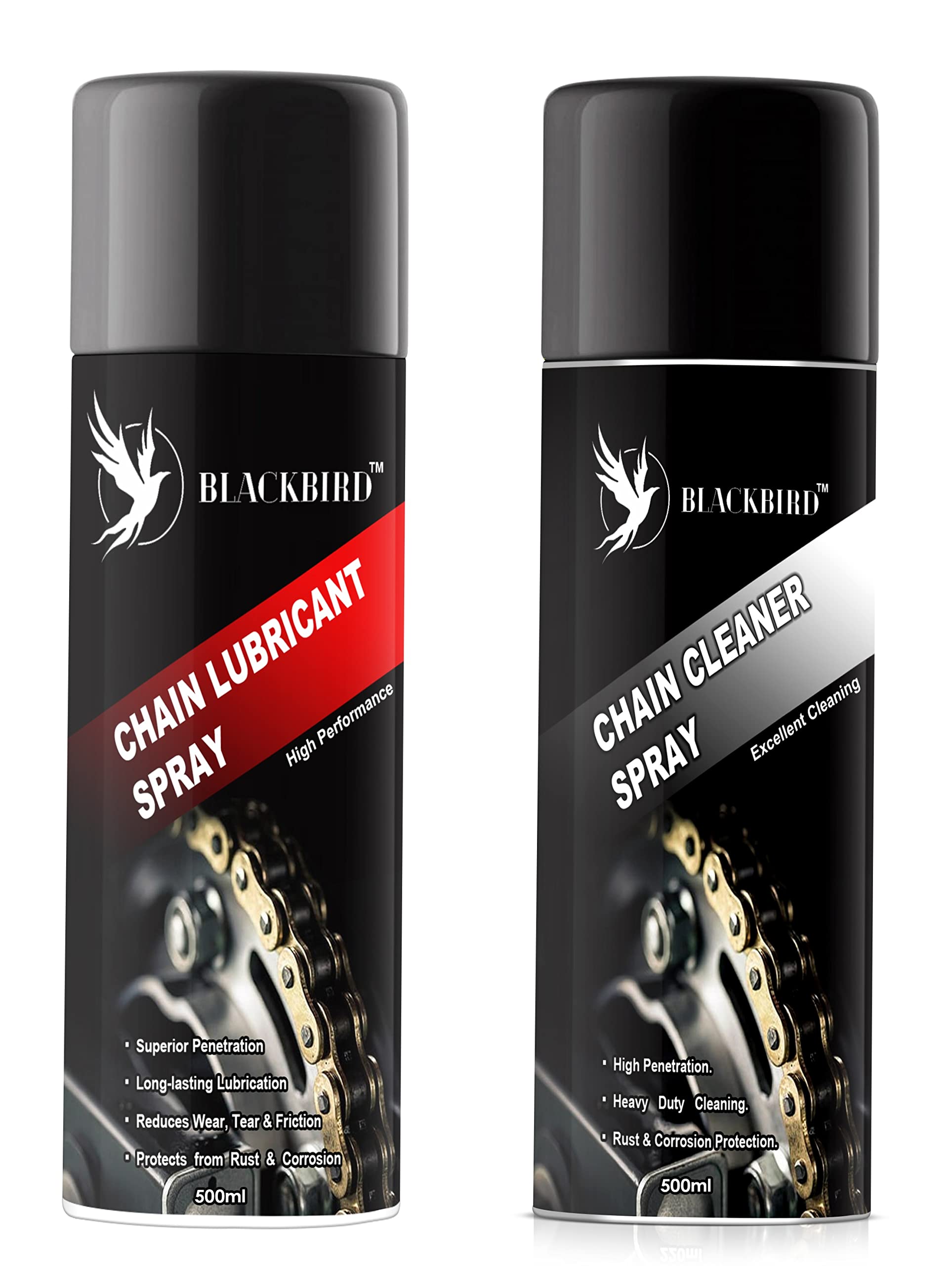 BLACKBIRD Bike Chain Lube and Chain Cleaner Spray - 500 ml | Bike Chain Lubricant | Bike Chain Cleaning Spray-picture-10