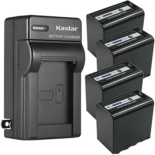 Kastar Paquete de 4 baterías AG-VBR89G y cargador de pared de CA de repuesto para videocámara Panasonic HC-X2 4K, videocámara móvil Panasonic HC-X20