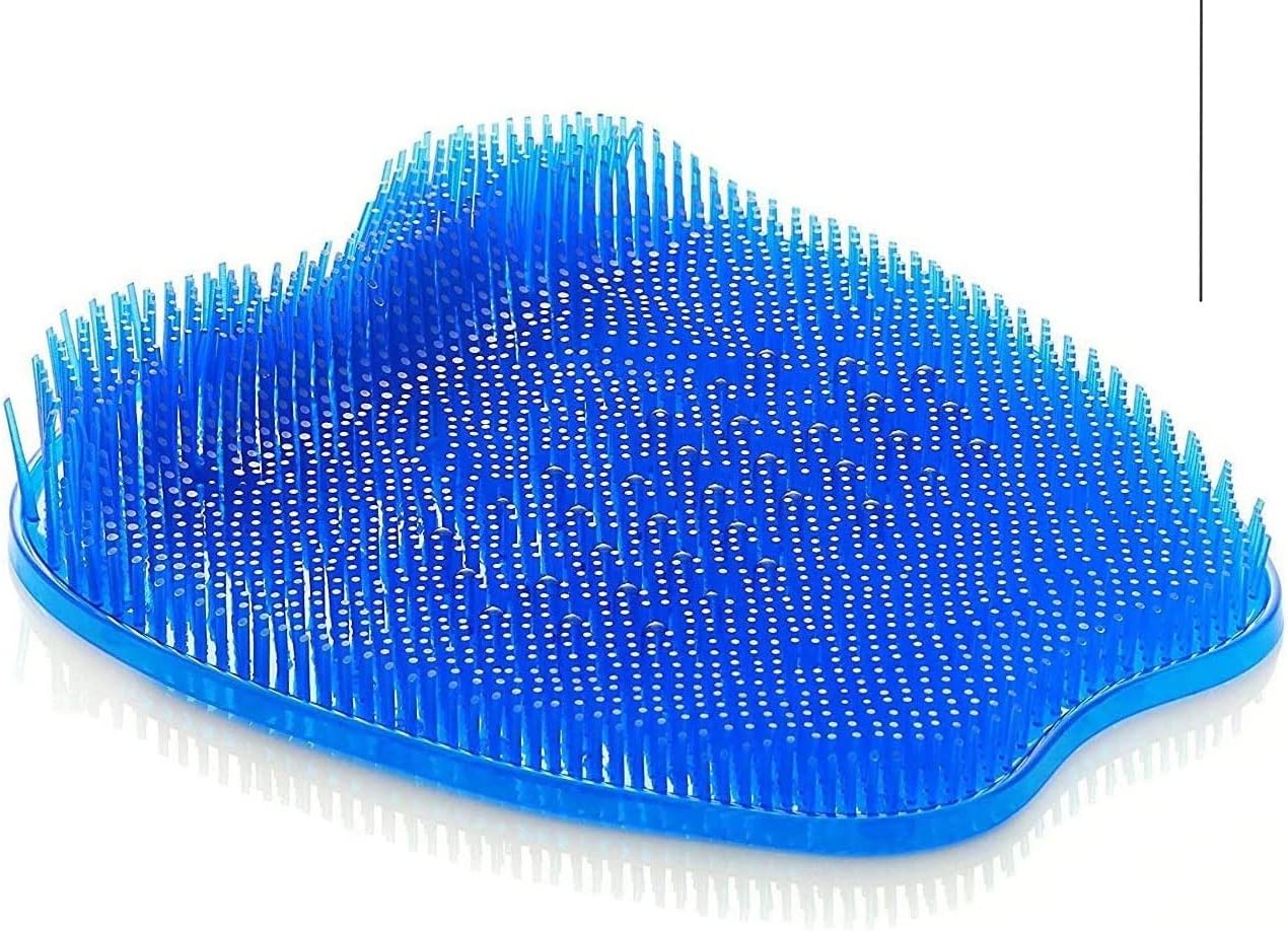 Shower Foot Scrubber Massager Cleaner, Acupressure Mat with NonSlip Suction Cups