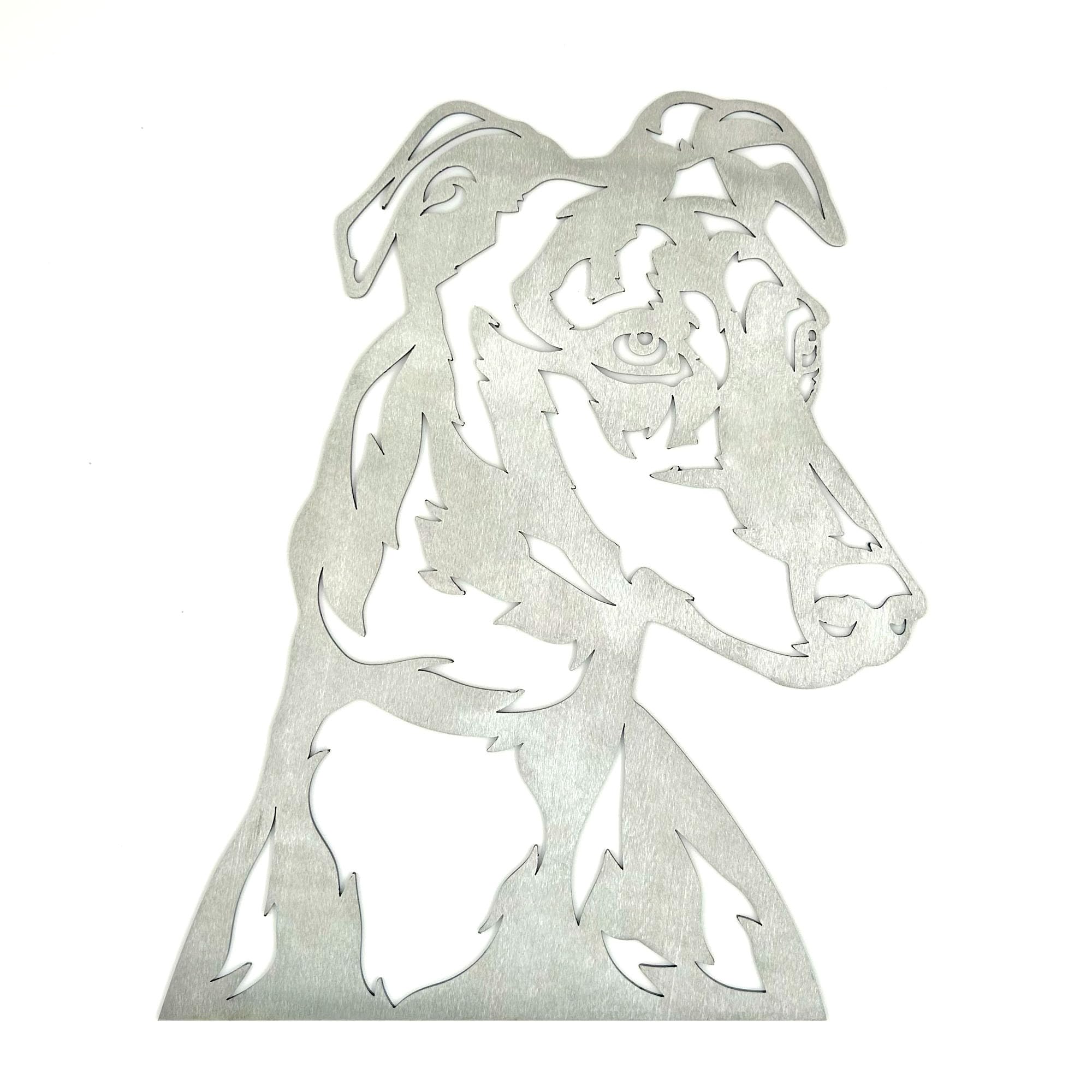 Image Industry Greyhound Portrait Steel Sculpture – Pet Art Gift – Gift for Dog Lovers - Small 213 x 255 mm
