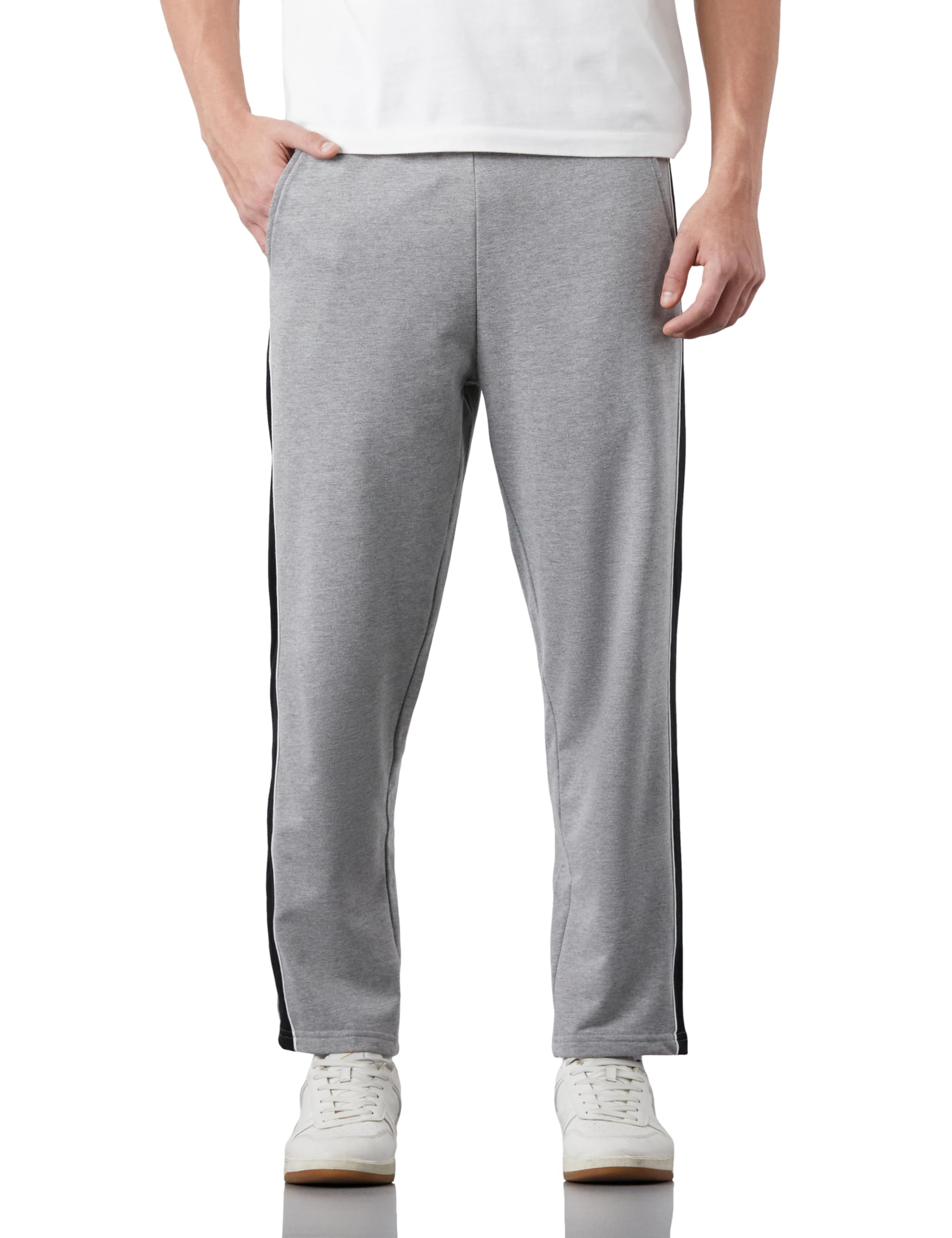 amazon brand - symbol Men Cotton Rich Strechable Knit Terry Track Pants - Regular Fit-picture-29