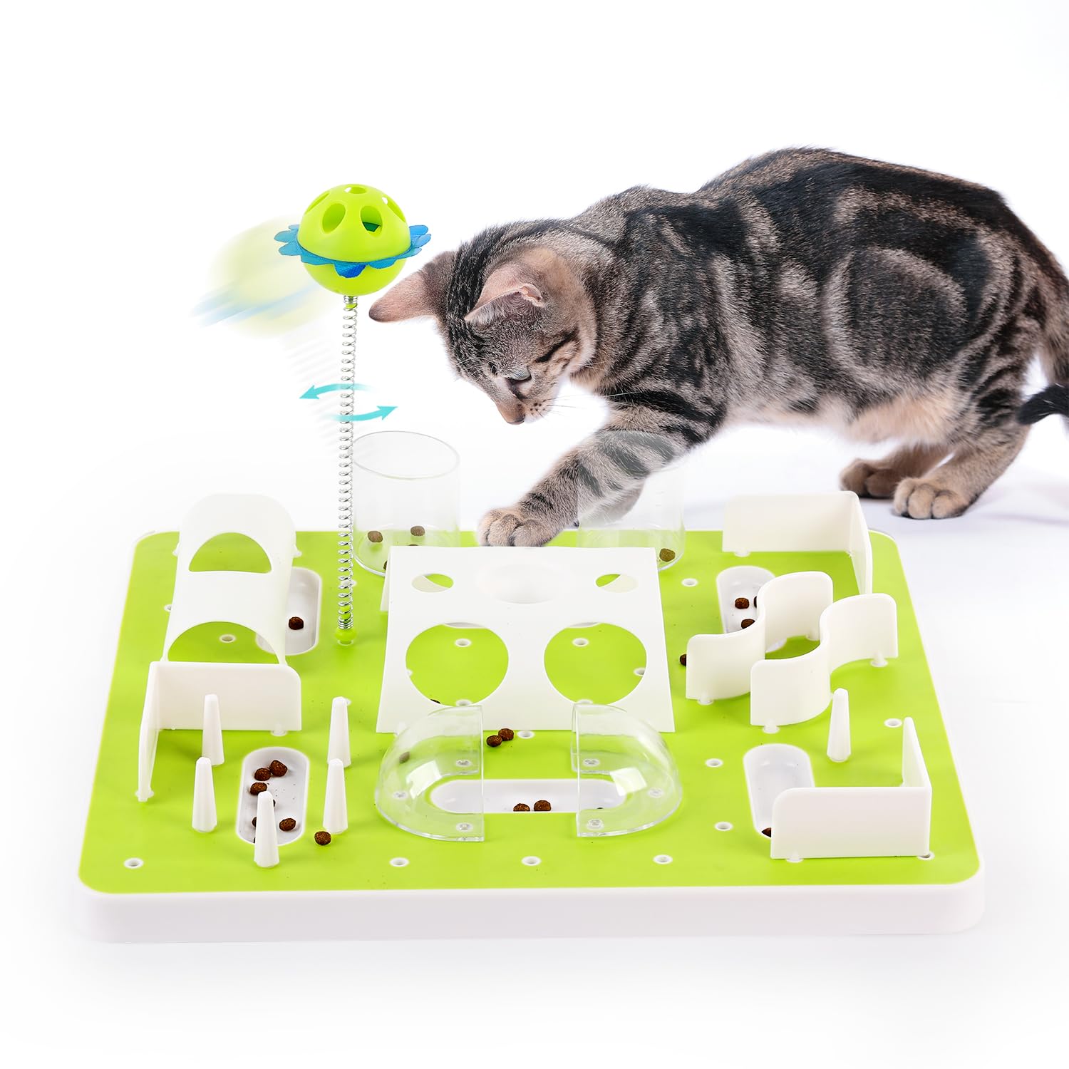 ALL FOR PAWS Katzenspielzeug Leckerbissen-Labyrinth, Verstellbarer Schwierigkeitsgrad, fördert Intelligenz (Puzzle Pro)
