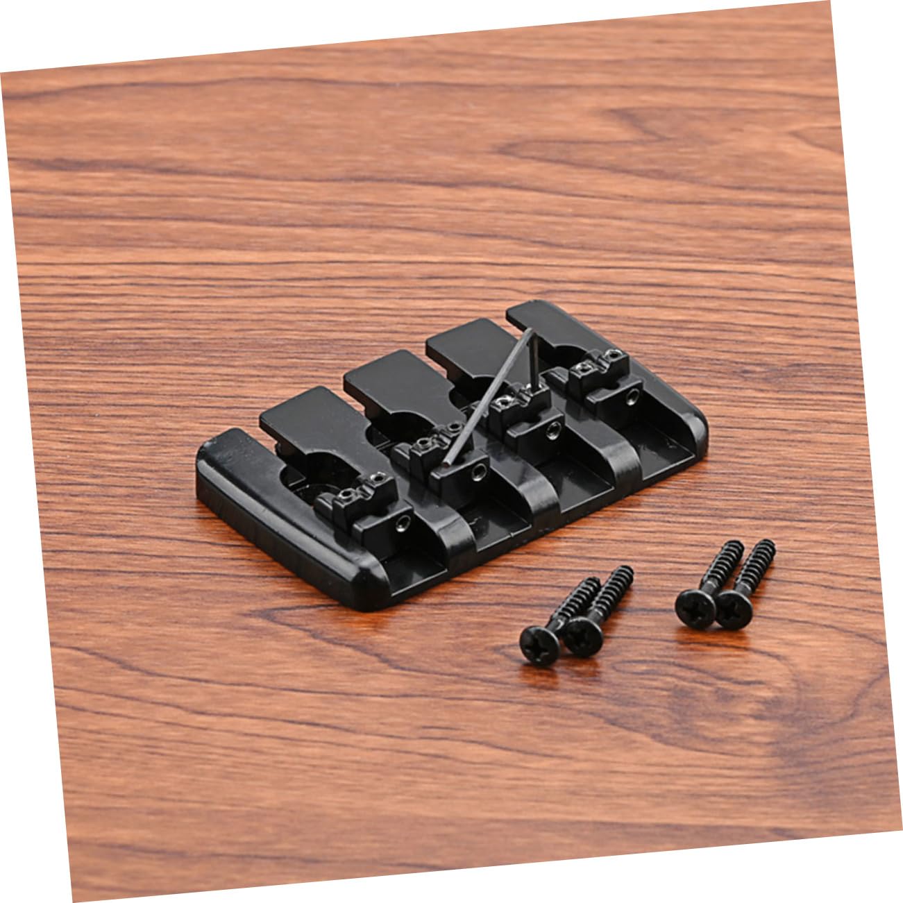 Abaodam Bass Replacement Parts 1 Set Metal Crafts Brass Bass Bridge Saddle for 6 String Bass Guitar Easy Tone Adjustment