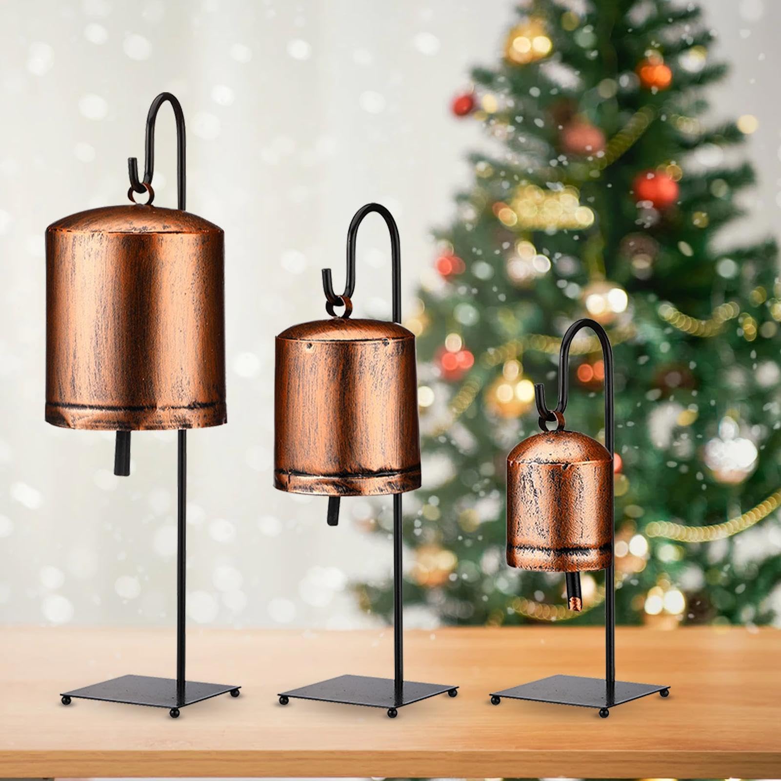 Campanas rústicas para vacas navideñas, Campanas para decoraciones