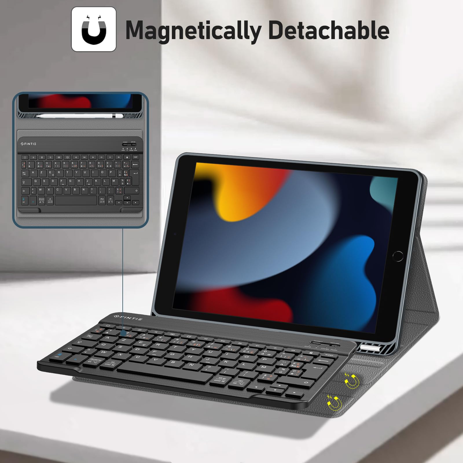 FINTIE Clavier Pour IPad 9e / 8e / 7e Génération 10.2 Pouces