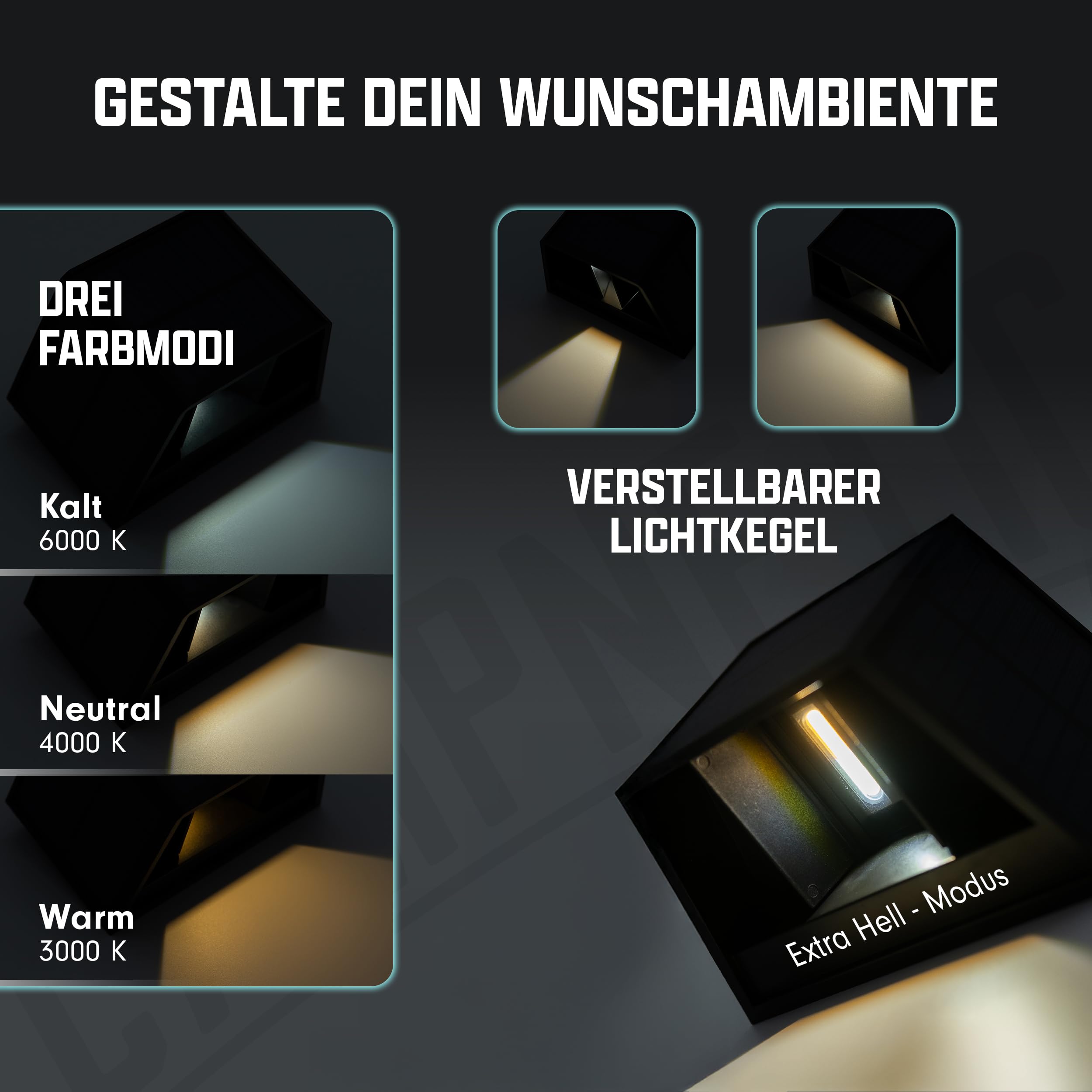 Campnetic LED Solar Ambientelicht mit Magnethalterung - 2er Set - Campingleuchte, Campinglicht - Verstellbarer Lichtkegel, Solaraufladung & 12h Laufzeit - Vanlife, Camping, Kastenwagen, Wohnmobil