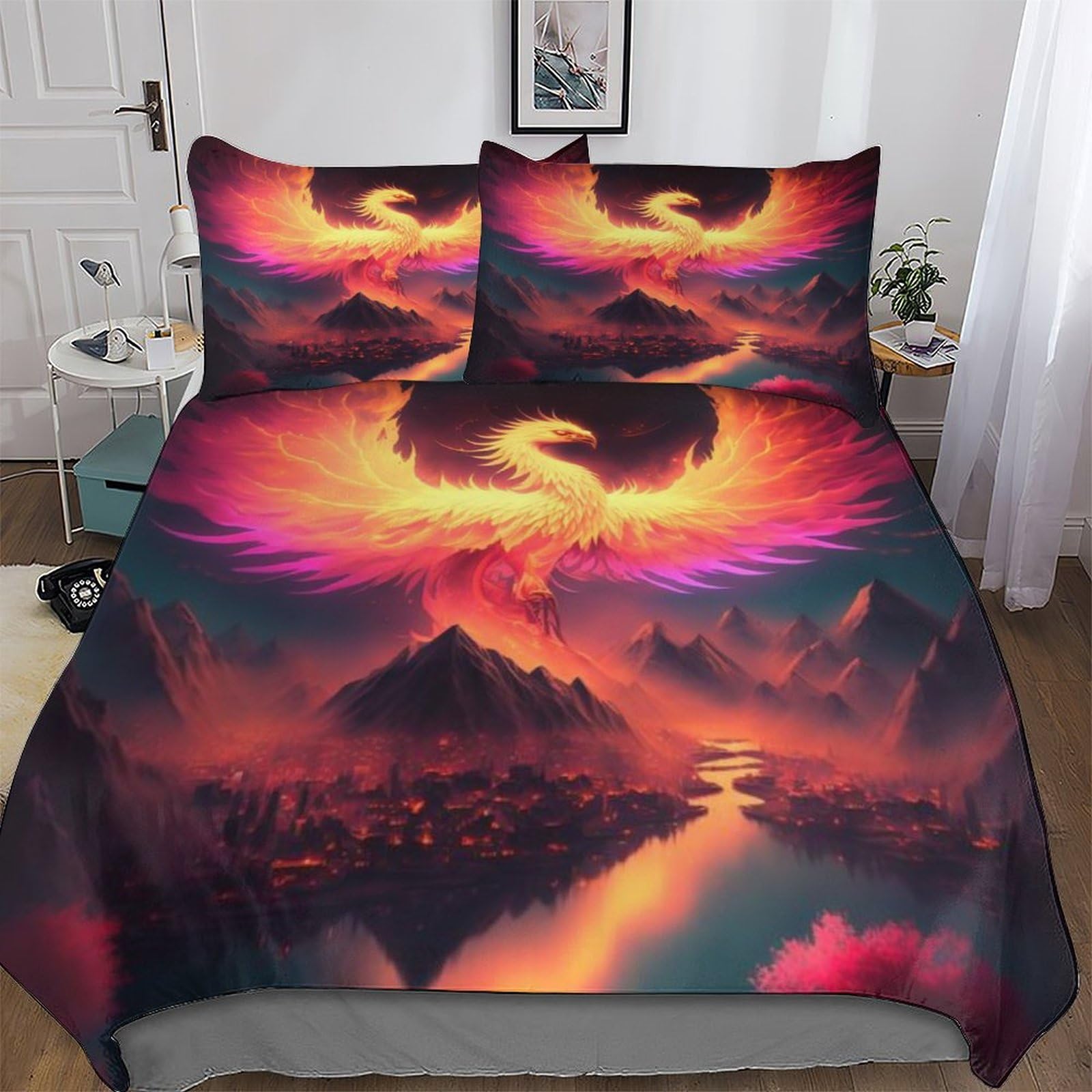 Housse de couette hypoallergénique Phénix lit King ultra douce