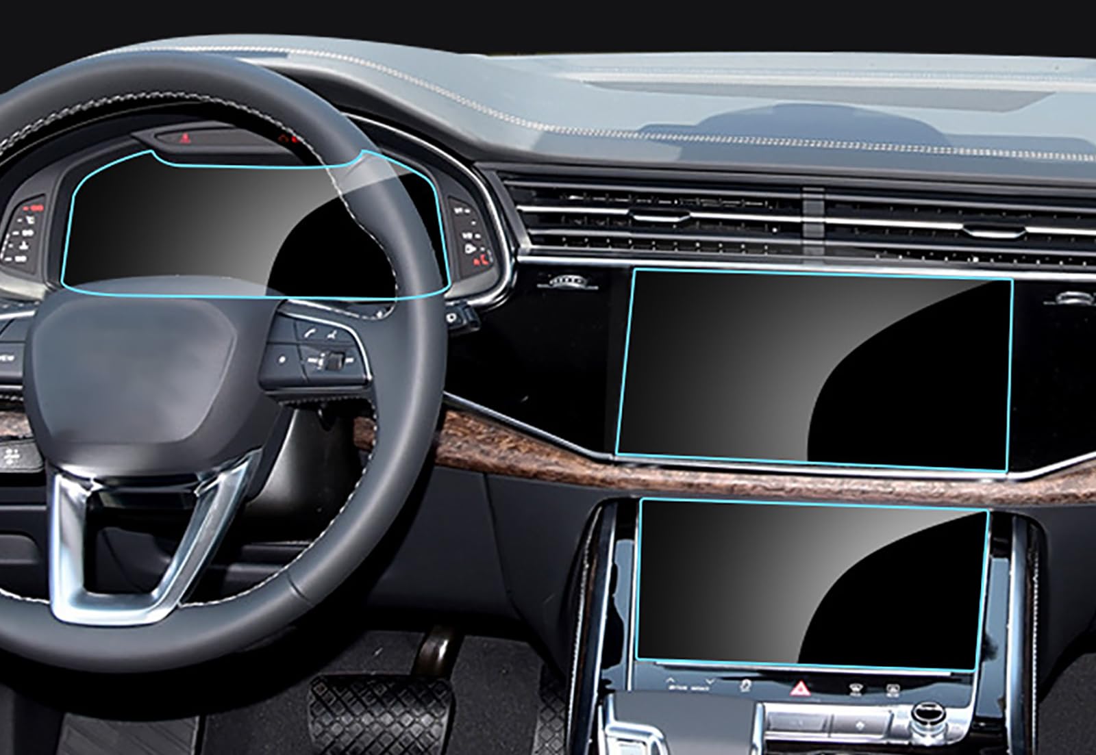 Films de protection d'écran Audi Q7 Q8 pour préserver vos écrans tactiles lors des voyages
