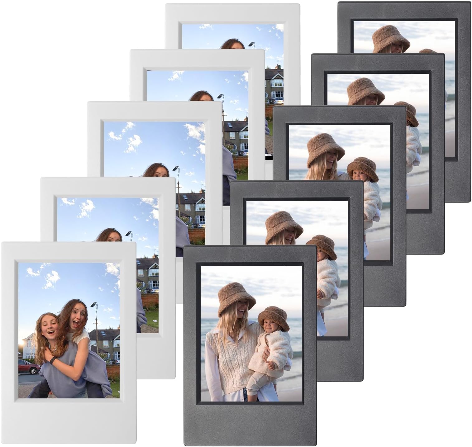 CAIYOULE Mini Picture Frame for Instax Mini 12/11/EVO/SE/8/7+/99 3'' Film-Classic for Polaroid 2.15x3.4 Photo Frame (10 Pack)