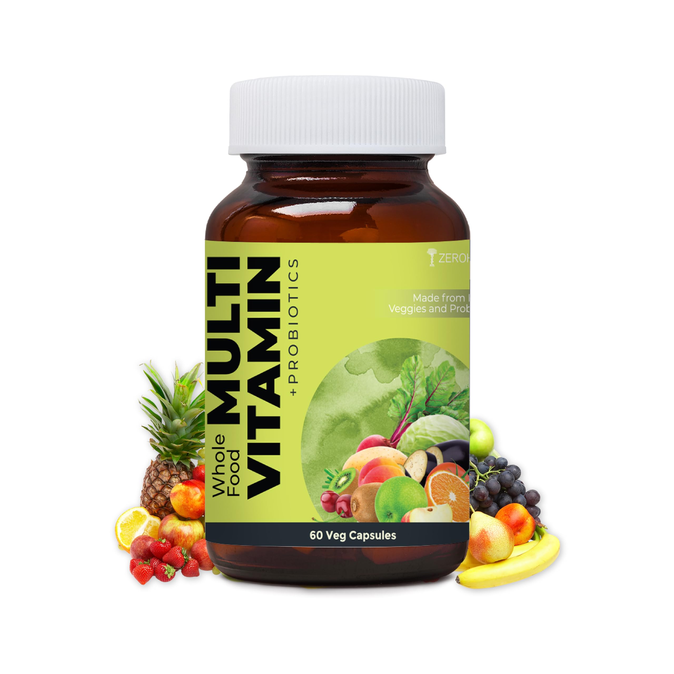 Zeroharm Plant Based Multivitamin Probiotic Supplement for Men and Women | Increases immunity | Fights inflammation | Boosts workout performance, stamina, and energy | 60 Capsules. (B0C6Q335HX) Amazon Price History, Amazon Price Tracker