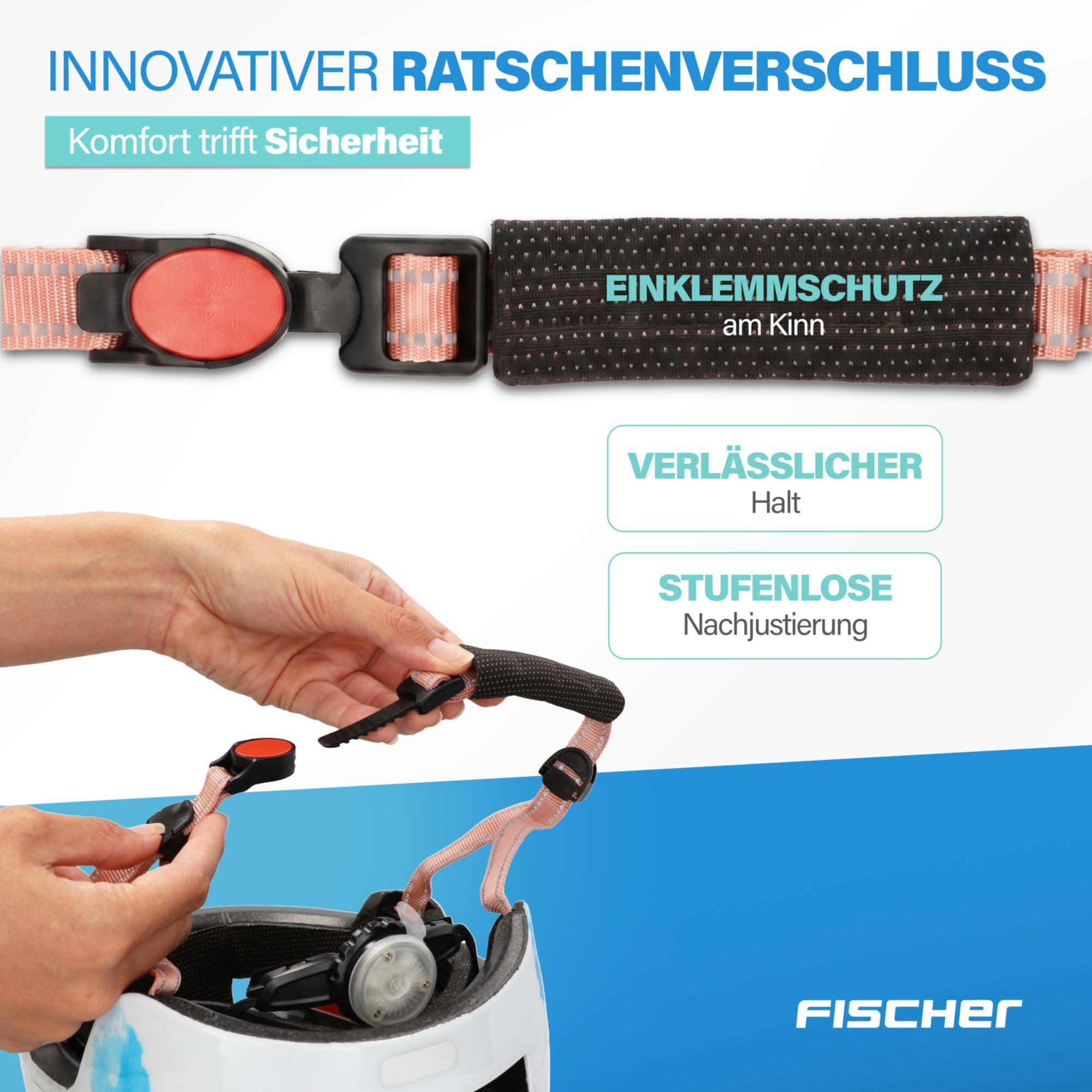 FISCHER BMX kask rowerowy, kask rowerowy Dirt Bike Plus Splash, XS/S, 48-54 cm, kolorowy, z wbudowanym tylnym światłem LED