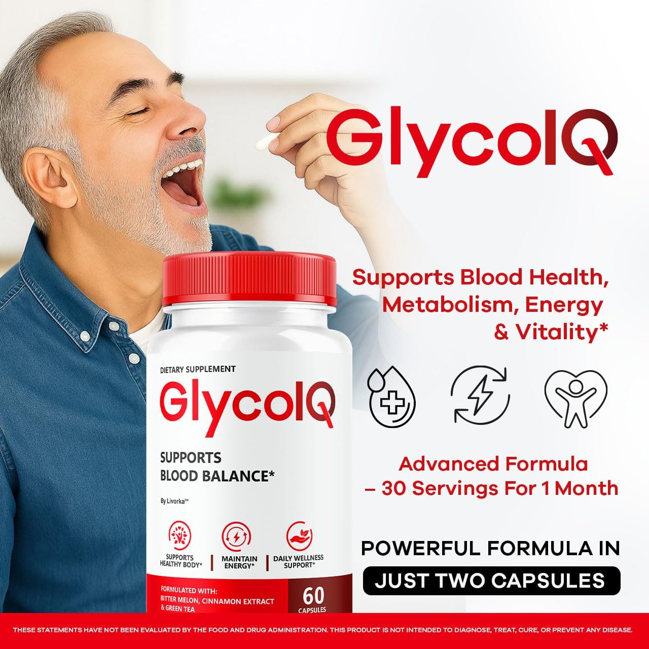(3 Pack) GlycoIQ Capsules - Official Glyco IQ Support Supplement All Natural Premium Advanced Formula - Maximum Strength, GlycoIQ Multivitamin for Overall Health & Wellness, 180 Capsules for 3 Months