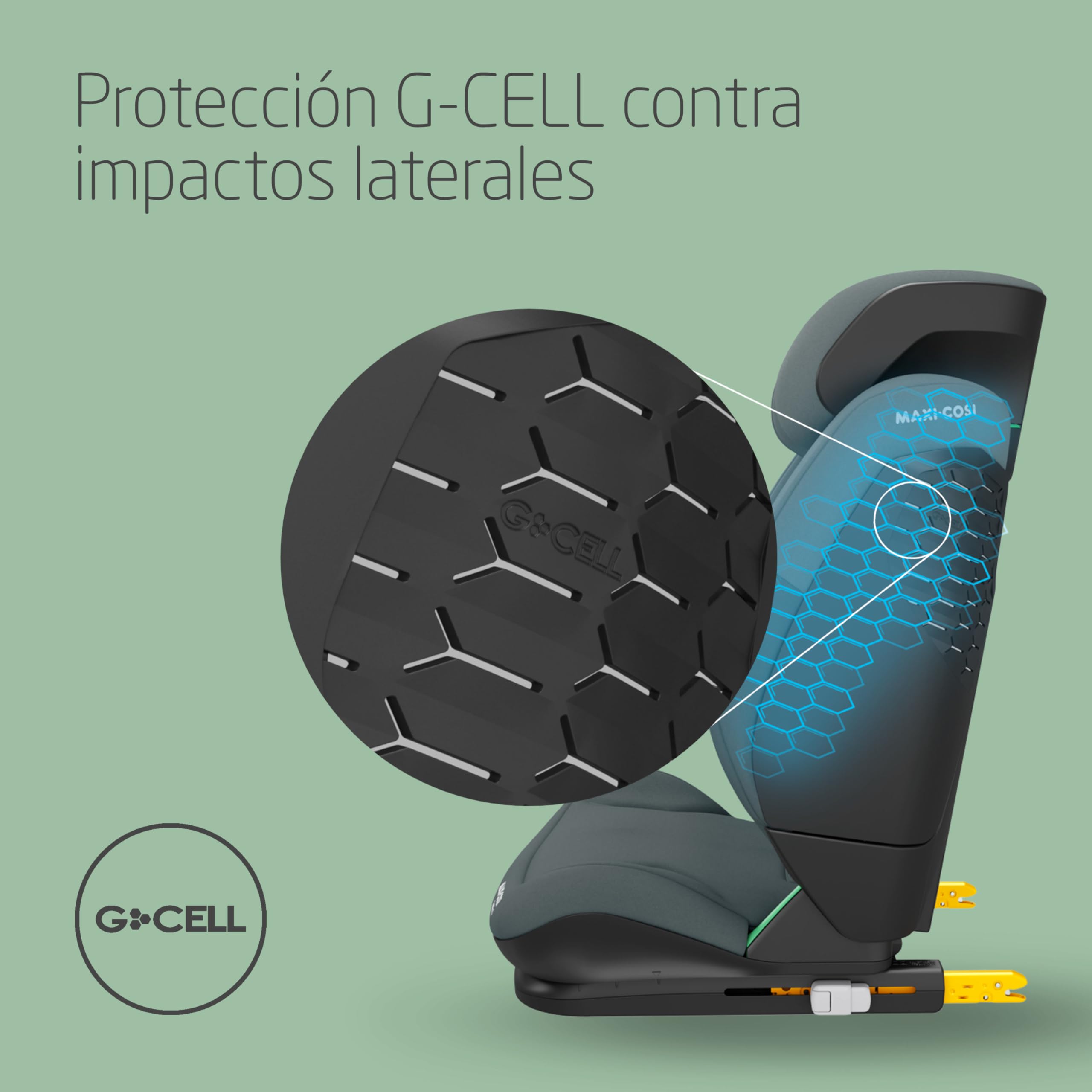 Maxi-Cosi RodiFix S i-Size, Silla Coche Niño, 100-150 cm, 3,5-12 Años, 3 Posiciones, Silla Coche ISOFIX, Alto/Ancho Ajustables, Protección Contra Impactos Laterales G-CELL, AirProtect, Tonal Graphite