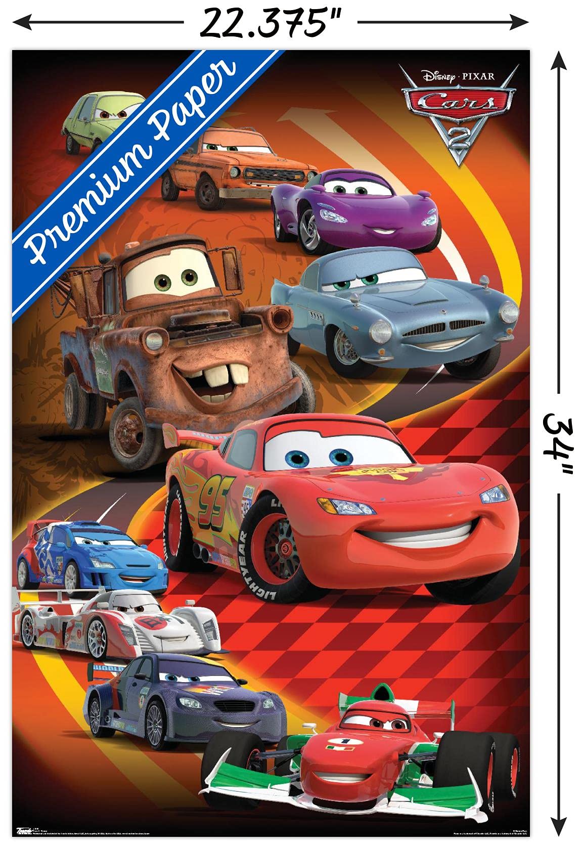 Amazon.com: Trends International Disney Pixar Cars 2 - Group