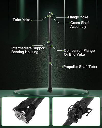 Vista 241 de SCITOO Longitud del eje de hélice del eje de transmisión delantero 36.2 pulgadas compatible con 2001-2004 para Jeep Grand para Cherokee 4.0L