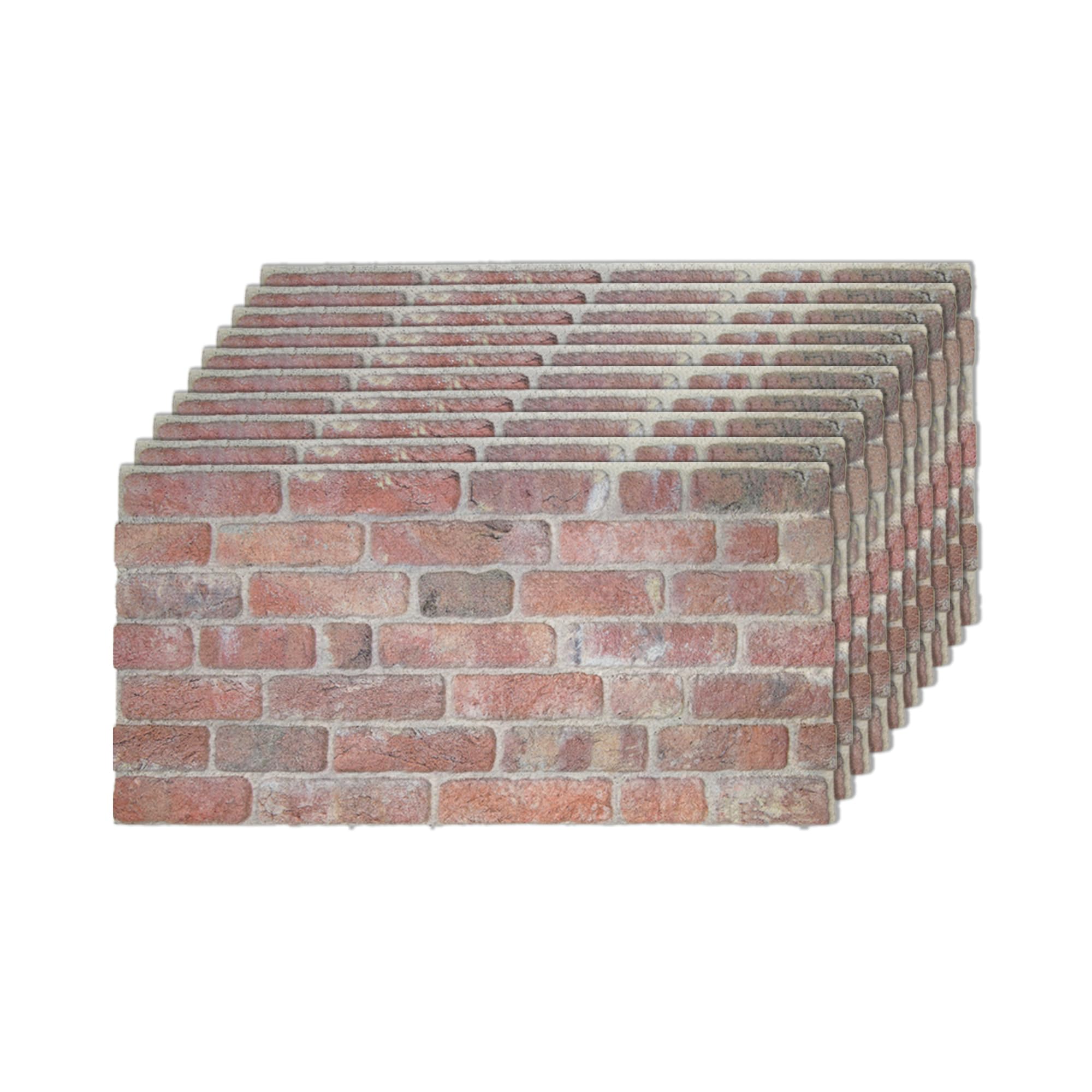 IZODEKOR 3D Wall Panels Brick Effect - Cladding, Stone Look, Styrofoam Facing for Living Room, Kitchen, Bathroom, Balcony, Bedroom, Back of Counter | Stone Bridge (10 x Panels) - Covers 53 sq ft