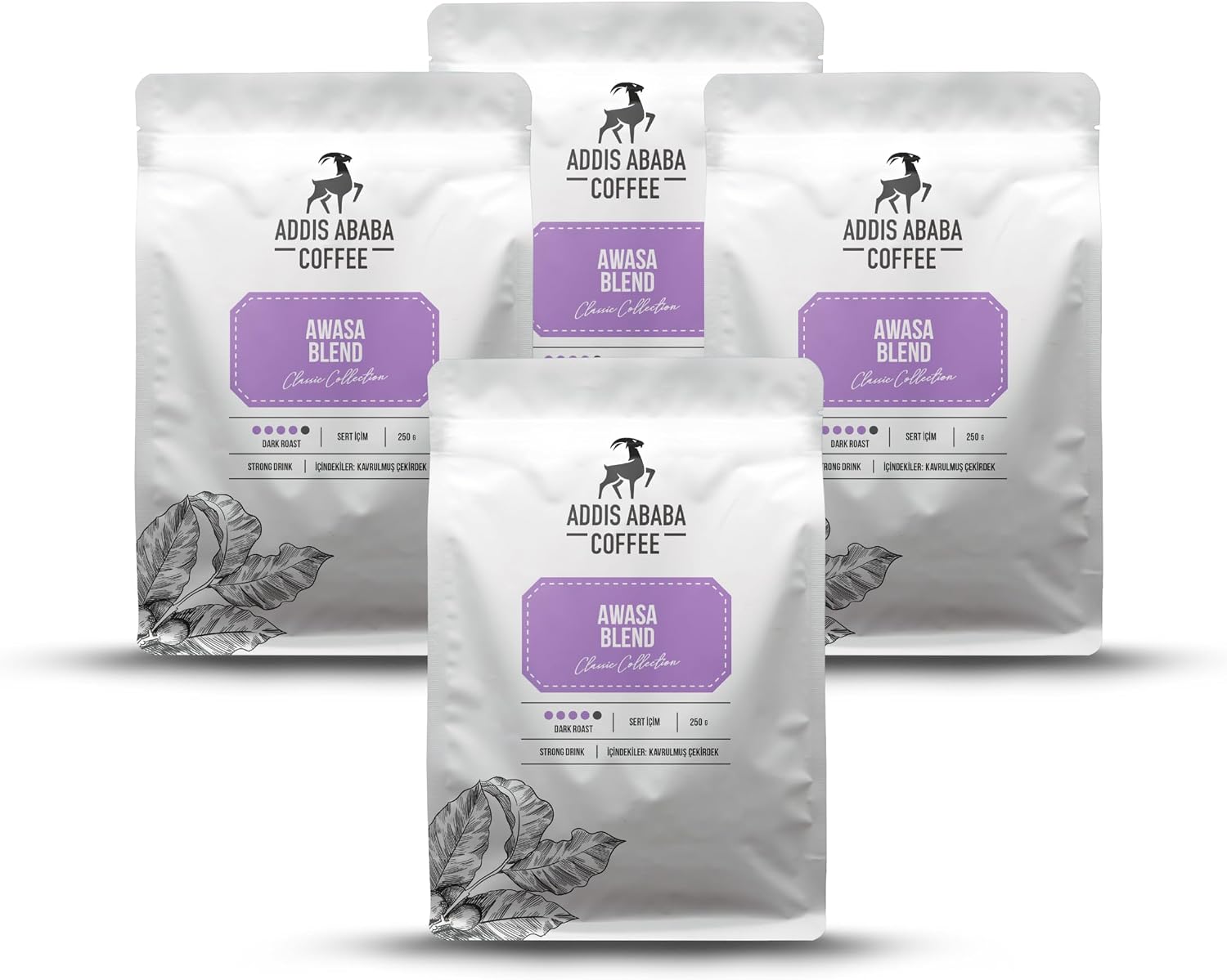 Addis Ababa Coffee - Awasa Blend Kahve 4x250 Gr. (Moka Pot)