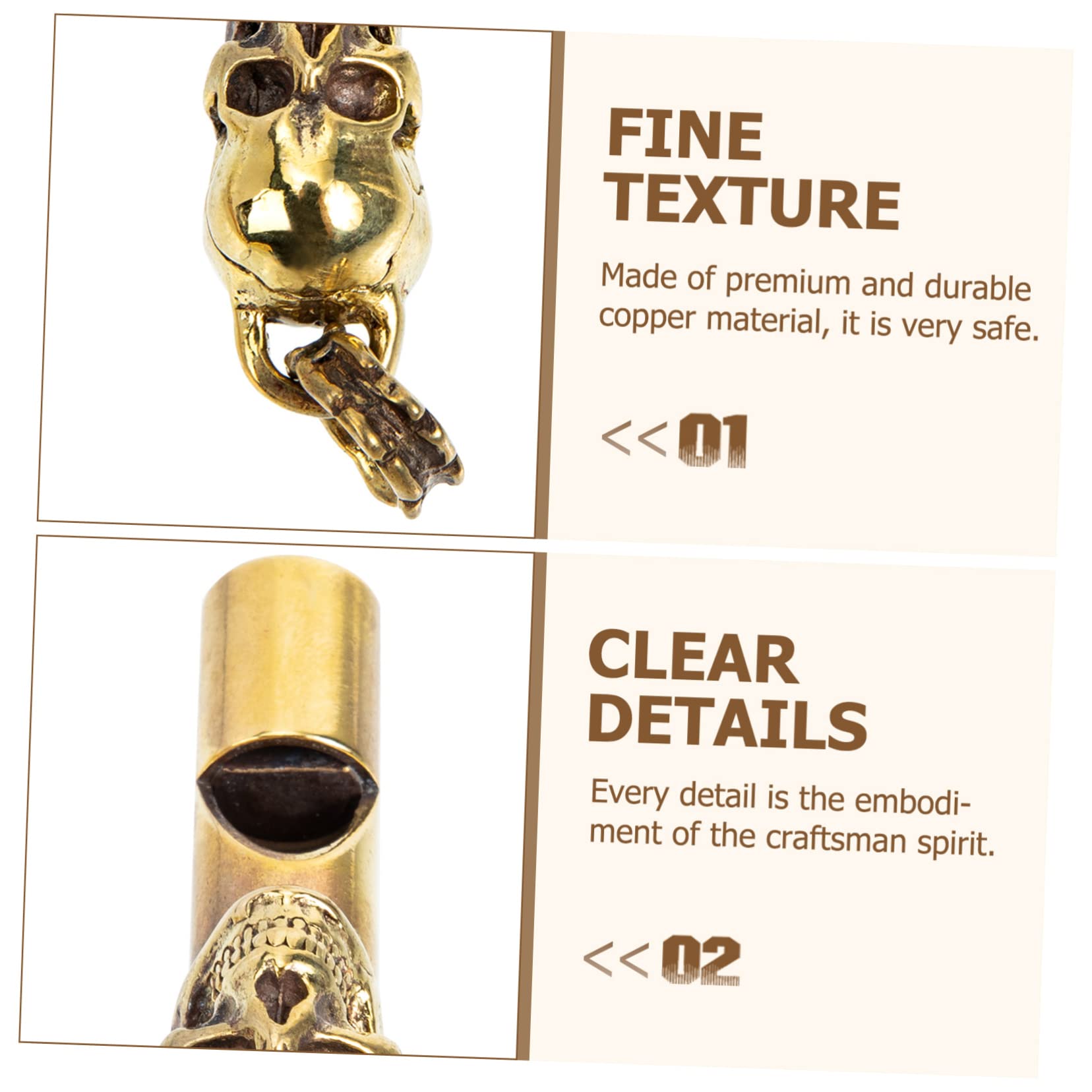 Garneck Skull-Shaped Ghost Head Whistle Emergency Outdoor Survival for Referee Death Whistle Loud Sound