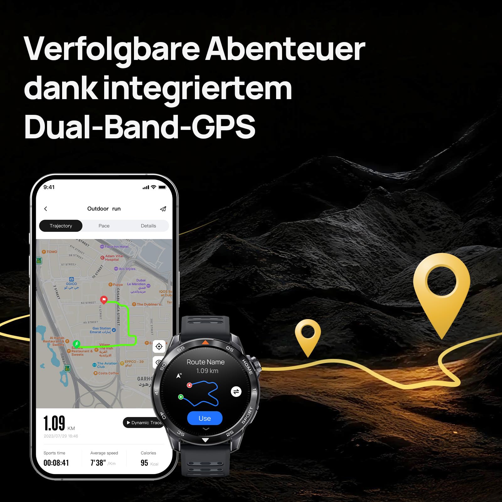 Mibro GS Pro2 GPS Smartwatch Herren, 20 Tage Akku, Coach-Laufplan | 1,43"AMOLED, Robustes Zifferblatt Edelstahl, Bluetooth-Anruf, 20 Tage Akku, 5ATM Wasserdicht, Padel, Läuft(Dunkelgrau)