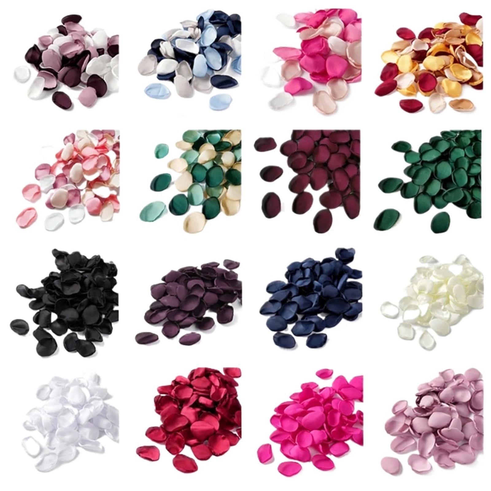 künstliche Blütenblätter 600 Stück künstliche Blütenblätter, gemischte Farben, Rosen, Seidenblumen, Hochzeitsdekoration, romantische Accessoires(07)