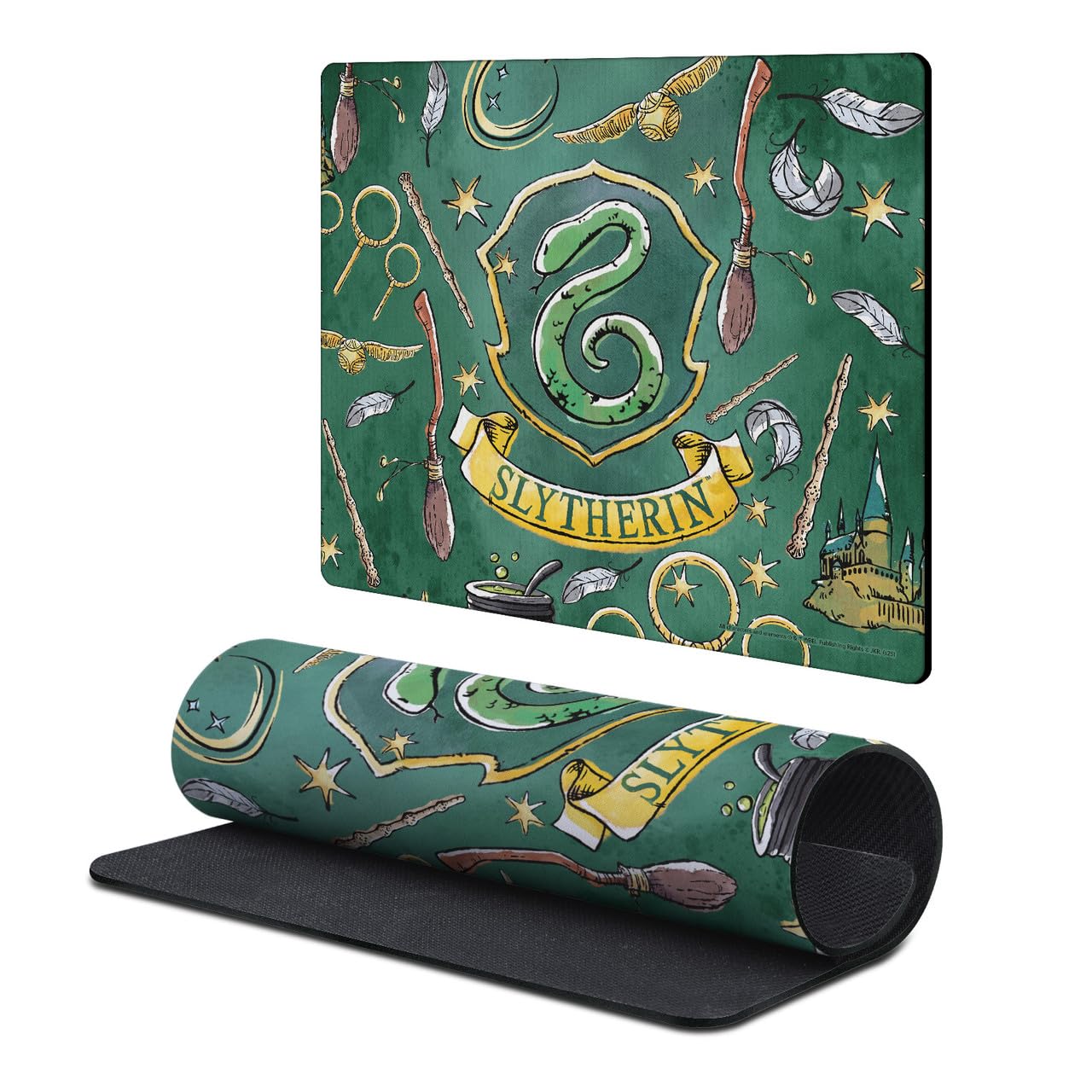 Head Case Designs Officially Licensed Harry Potter Slytherin Graphics 9.84 x 11.81 x 0.12 inches (250 x 300 mm) - S Gaming Office Desk PC Keyboard Mouse Mat Pad