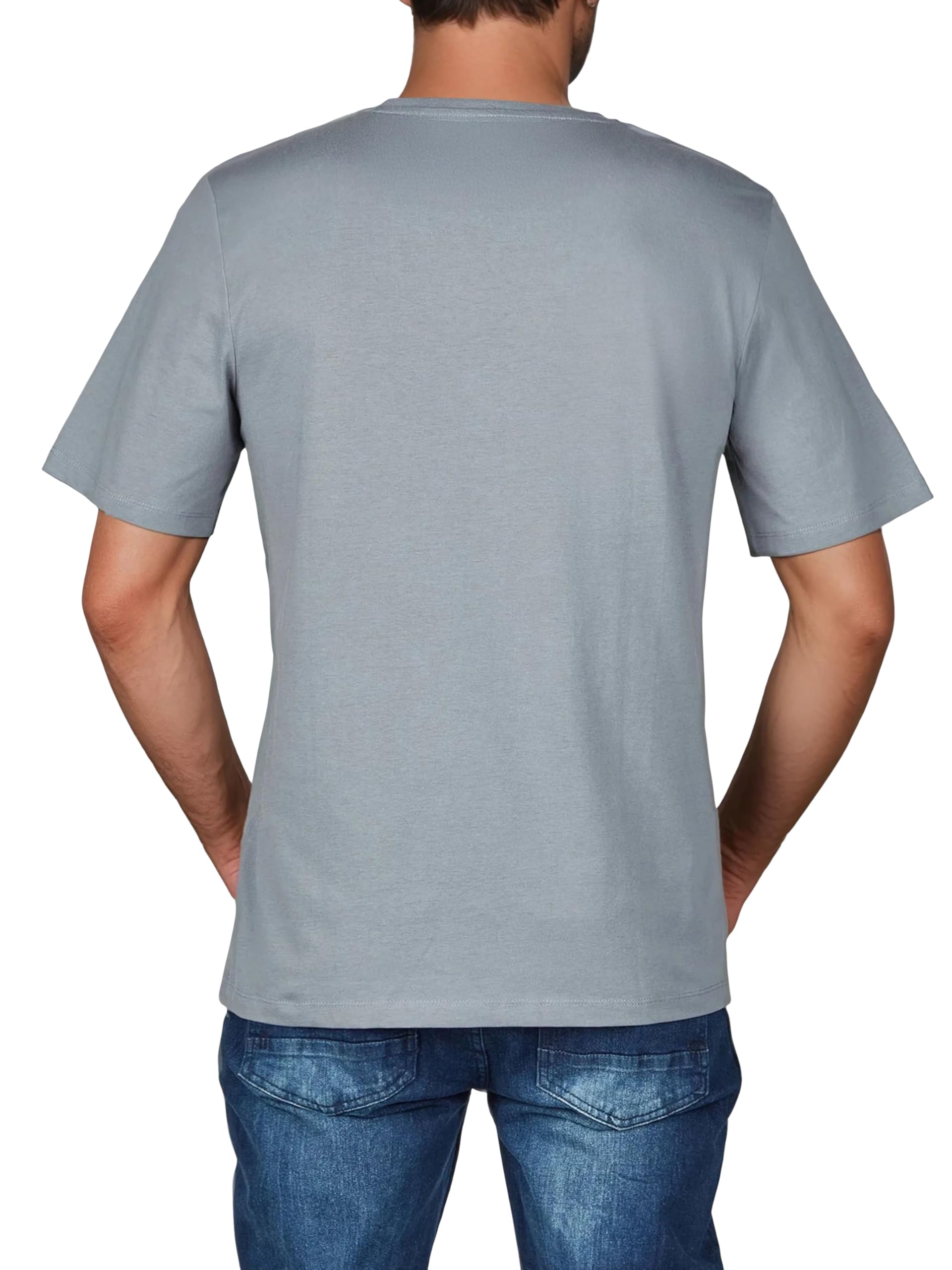 JACK & JONES JJLINO Camiseta, Paquete de 4 Unidades, Cuello Redondo, Manga Corta, Corte Regular, Estampado de Verano, 100% algodón