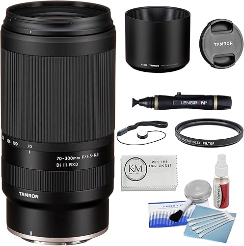 Tamron Lente Di III RXD de 2.756-11.811 in f4.5-6.3 Di III para Nikon Z Incluye filtro UV de 2.638 in + kit de limpieza de cámara de 5 piezas + disponible en Yaxa Peru