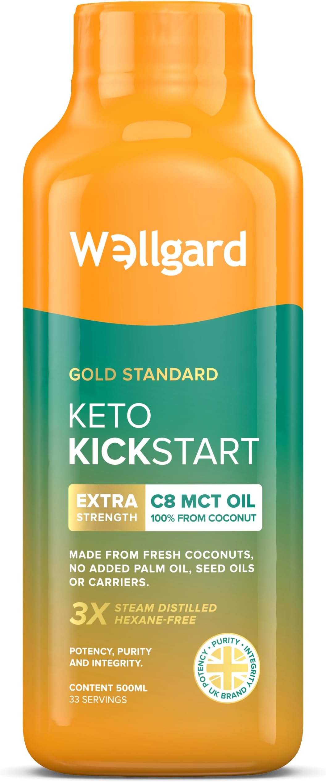 100% Pure MCT Oil - Made from Coconut (No Palm Oil), Keto Friendly, Paleo & Vegan Friendly, Gluten Free | Made in The UK