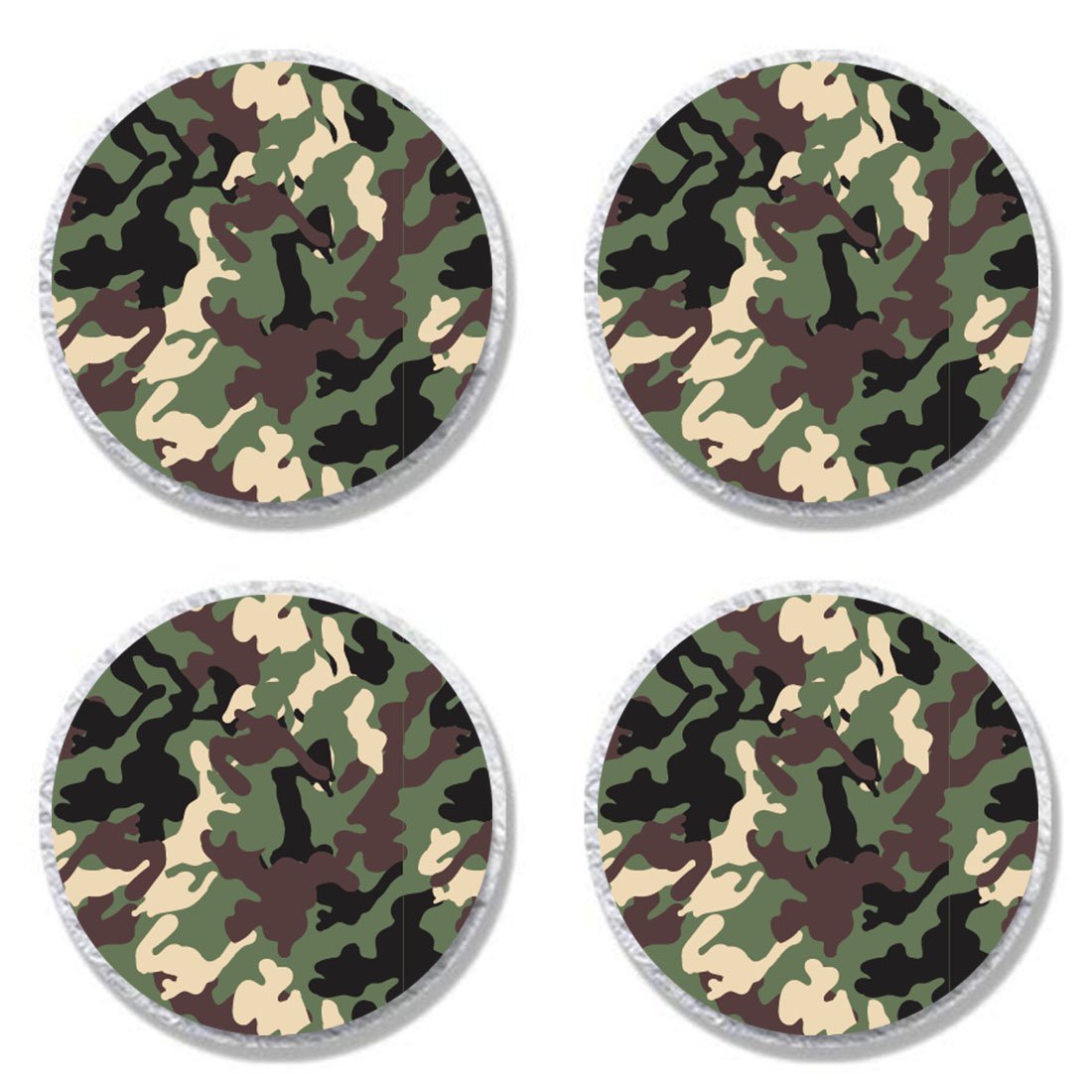 MAGJUCHE Army Camo Candy Stickers, Military Green Classic Camouflage Birthday Party Sticker Labels for Favors, Decorations, Fit, 304 Count