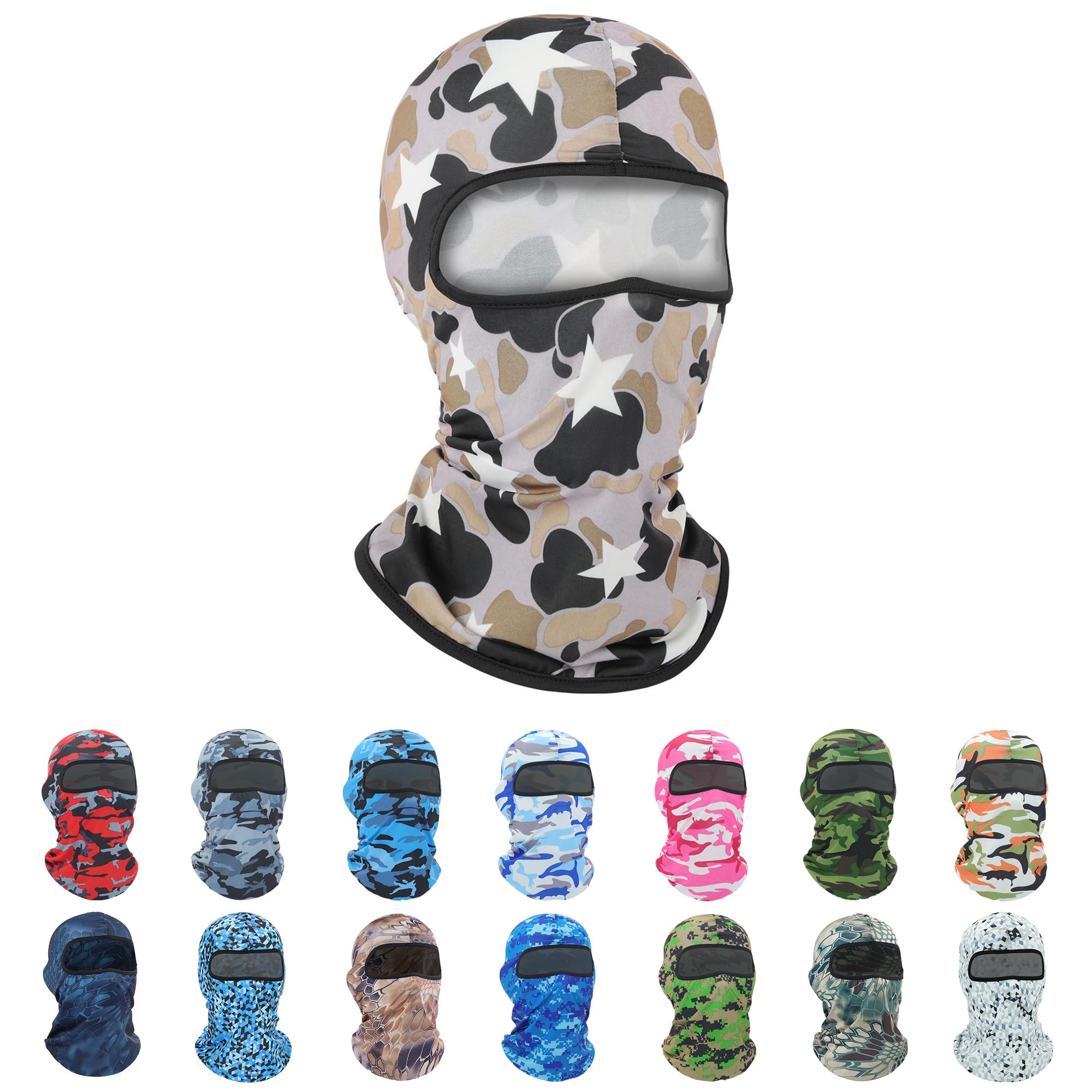 Pukavt 1-6 Pack Balaclava Face Mask, Ski Mask for Men Women