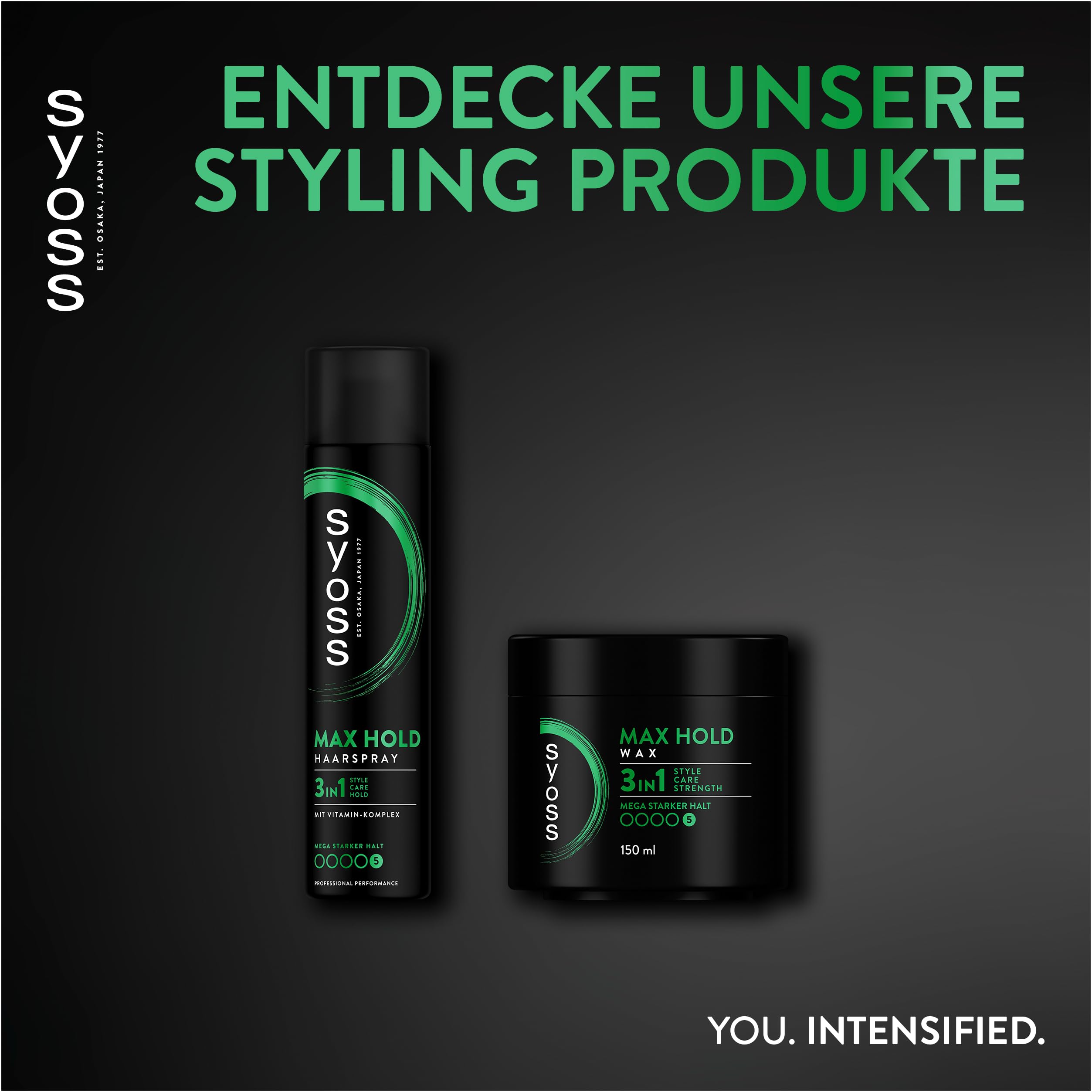 Syoss Wax Max Hold, Haarwachs für langanhaltende Salon-Styles zu Hause, starke Kontrolle und mittlerer Glanz für gepflegtes Haarstyling, parfümiert, 900 ml (6 x 150 ml)