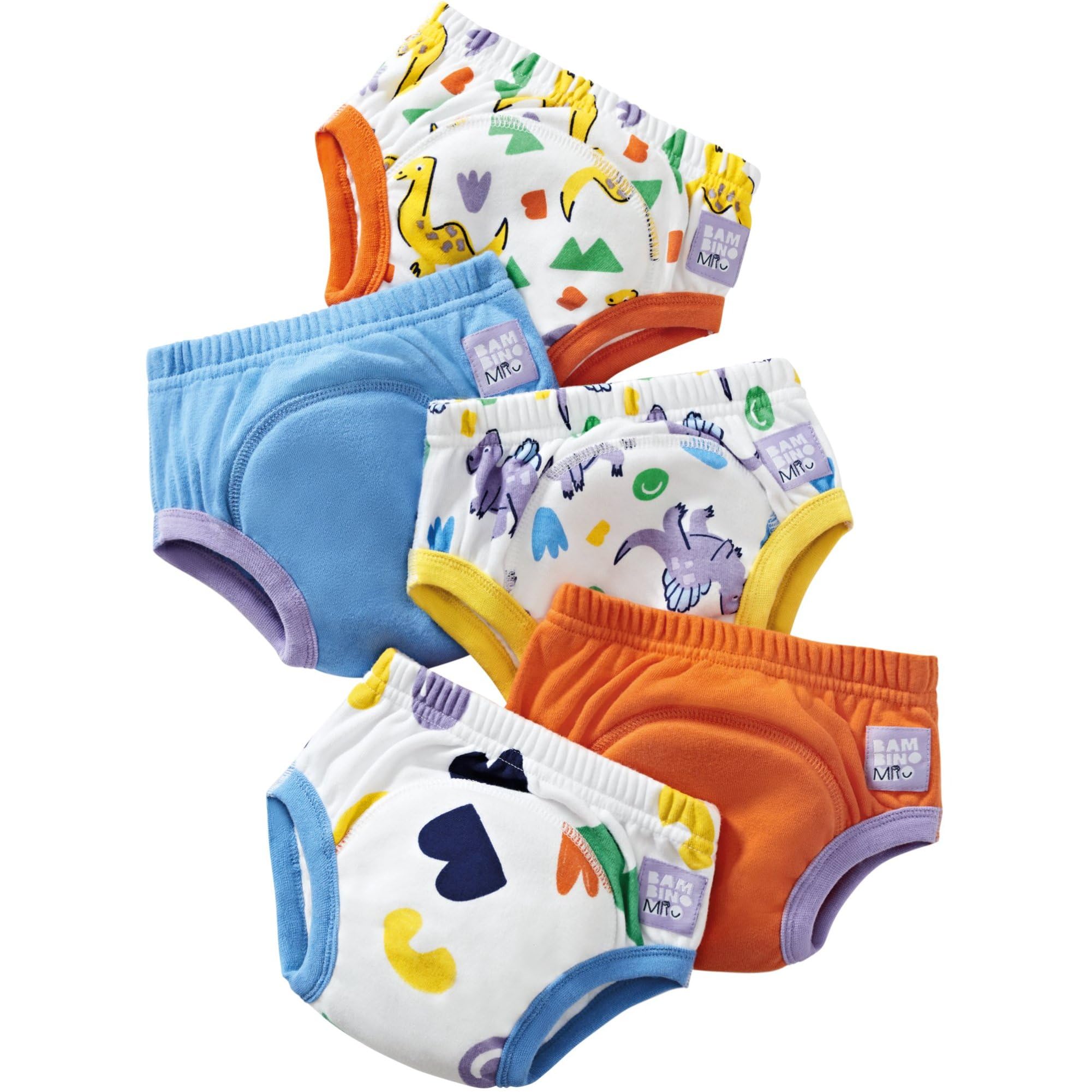 Bambino Mio, Reusable Potty Training Pants for Boys and Girls, 5 Pack (White, 3+ Years) — view 10