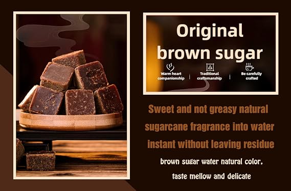 handmade dark brown sugar period 250g 8.81oz