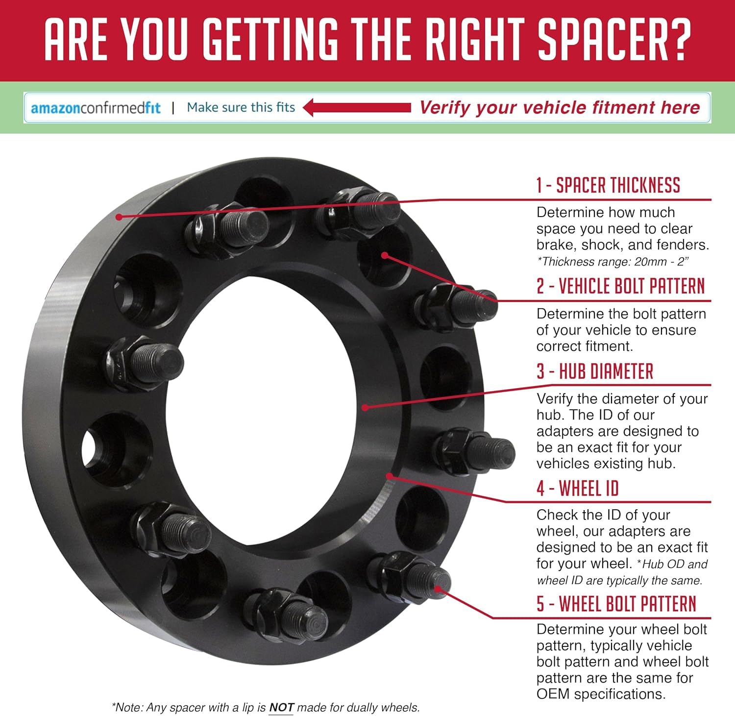 Wheel Accessories Parts 4 Pcs Wheel Spacers Adapters 8 On 6.50 8x6 - View #8