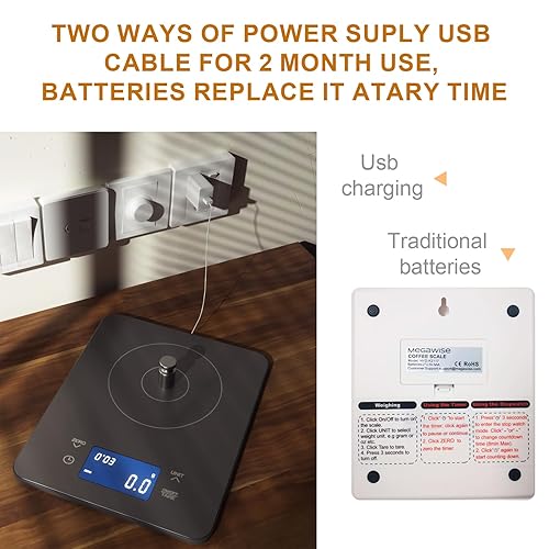 Miniatura 4 de MEGAWISE Báscula de cocina Edigital, Grey01 Grey01,Negro,https://www.amazon.com/dp/undefined