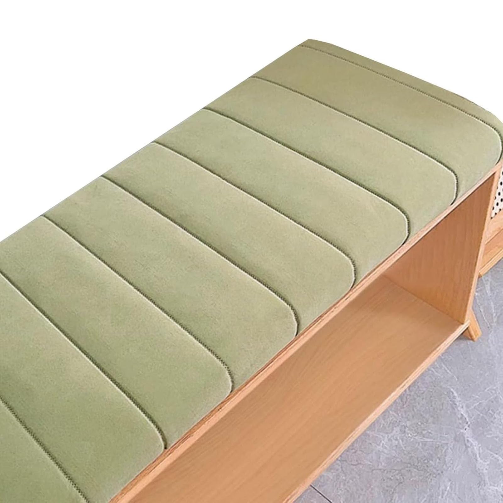 Cuscino per Panca, Cuscino per Panca, Cuscino per Sedia da davanzale, Lavabile, sfoderabile, Cuscino Antiscivolo per Altalena da Giardino per Interni ed Esterni, Verde, 120x55 cm