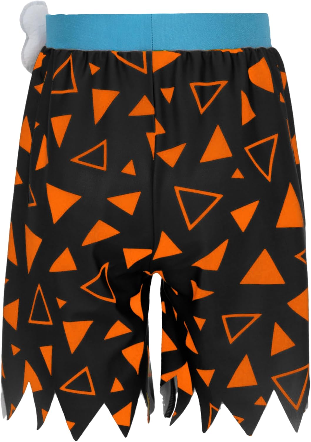 Hansber Boys Kids Historical Stone Age Caveman Jagged Hem Elastic Waistband Shorts with Inflatable Stick
