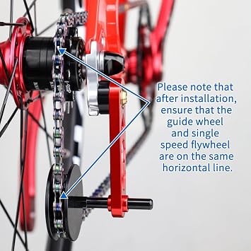 Single Speed Chain Tensioner, Bike Chain Tensioner Adjuster MTB Adjustable Tension Adjustment for Road Bicycle Cycling